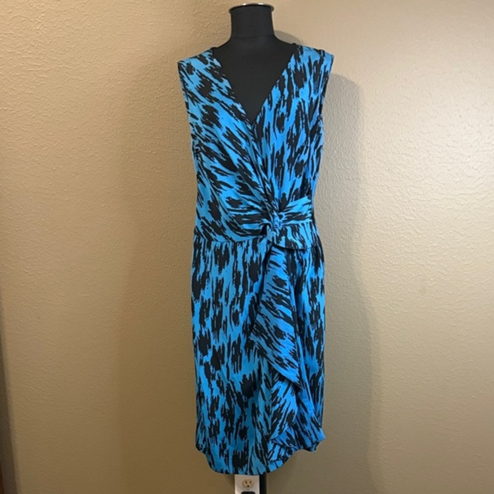 Oscar de la Renta Vibrant Blue Midi Dress